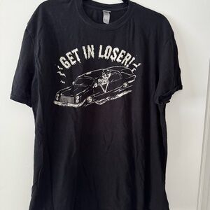 Murder Apparel XL Get In Loser Hearse Skeleton Black Graphic T-Shirt